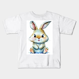 Cute Little Watercolor Rabbit Kids T-Shirt